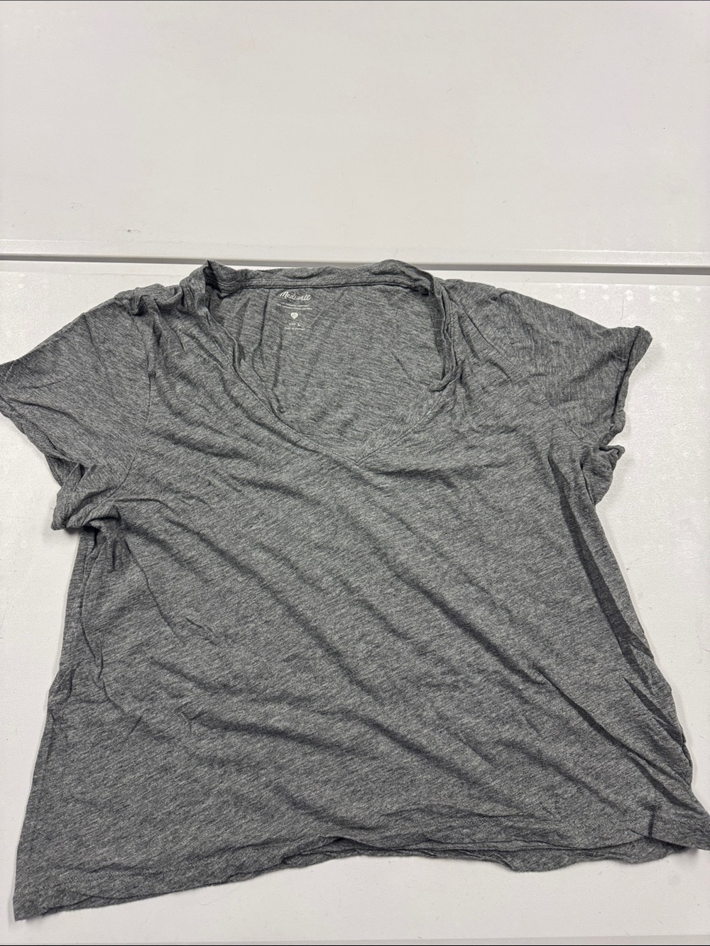 Madewell Heather Gray Short Sleeve Scoop Neck Tee